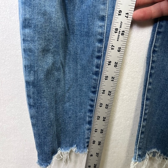 Paige Hoxton Ankle Distressed Jeans Womens 30 waist Blue Stretch Denim 2158 - Picture 6 of 9